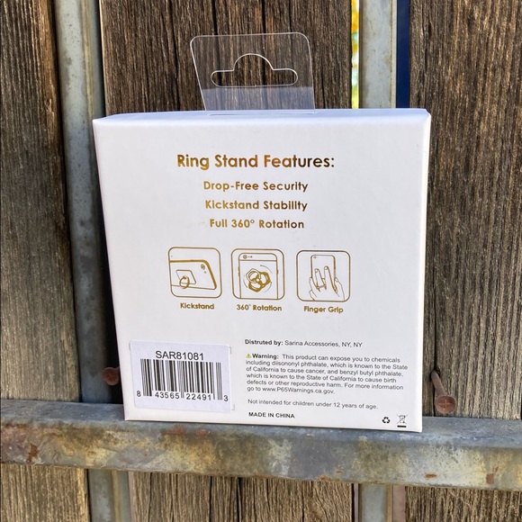 Rose Gold Colored Smart Phone Ring Stand - Picture 3 of 3